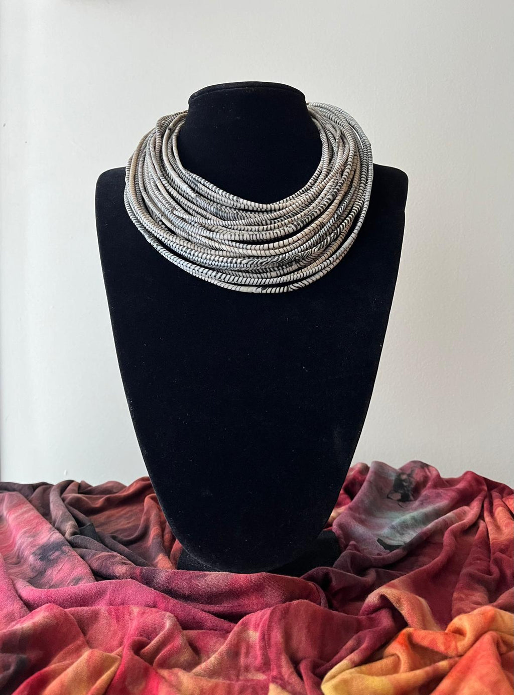 Necklace/recycled rubber