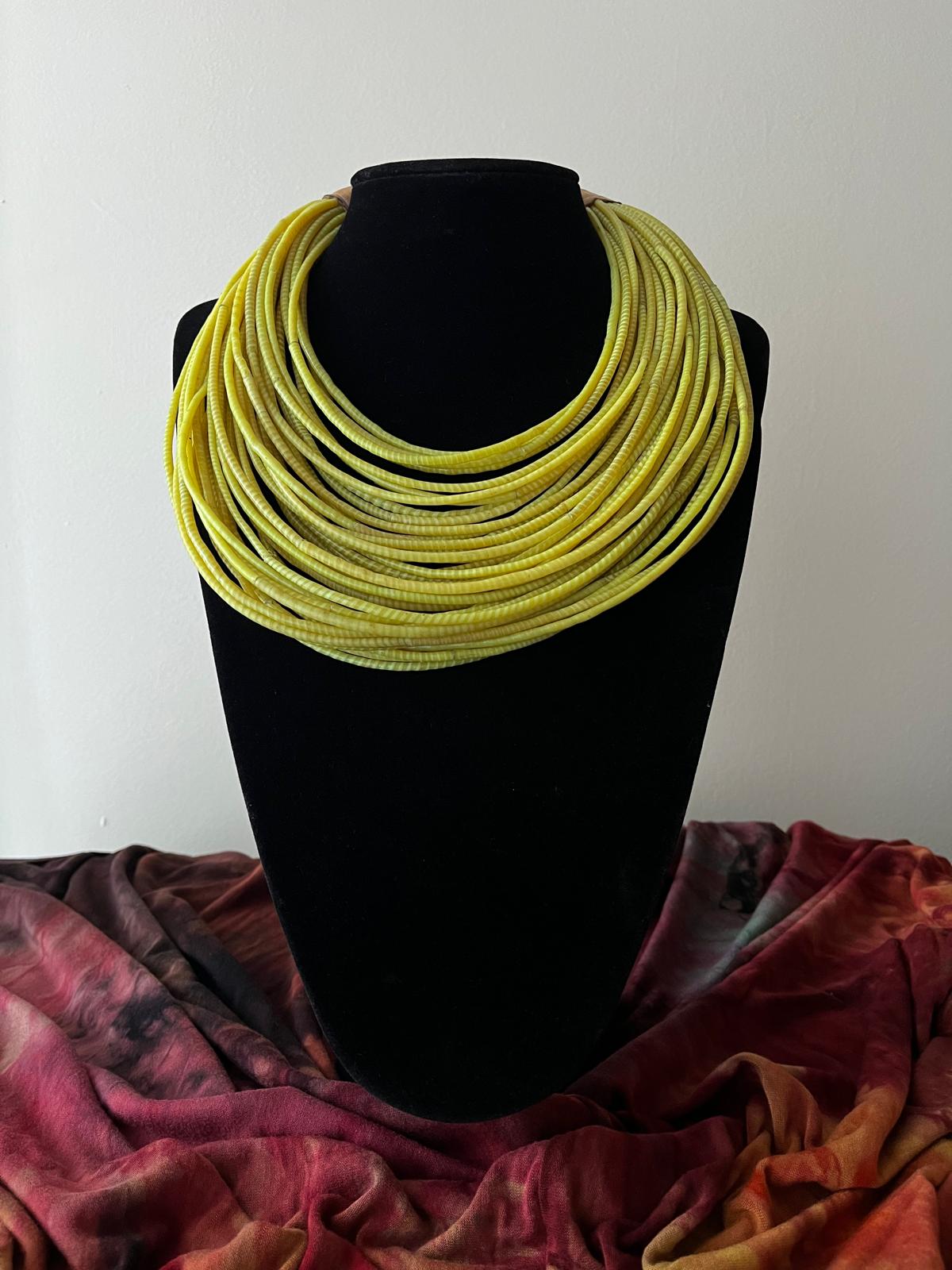 Necklace/recycled rubber
