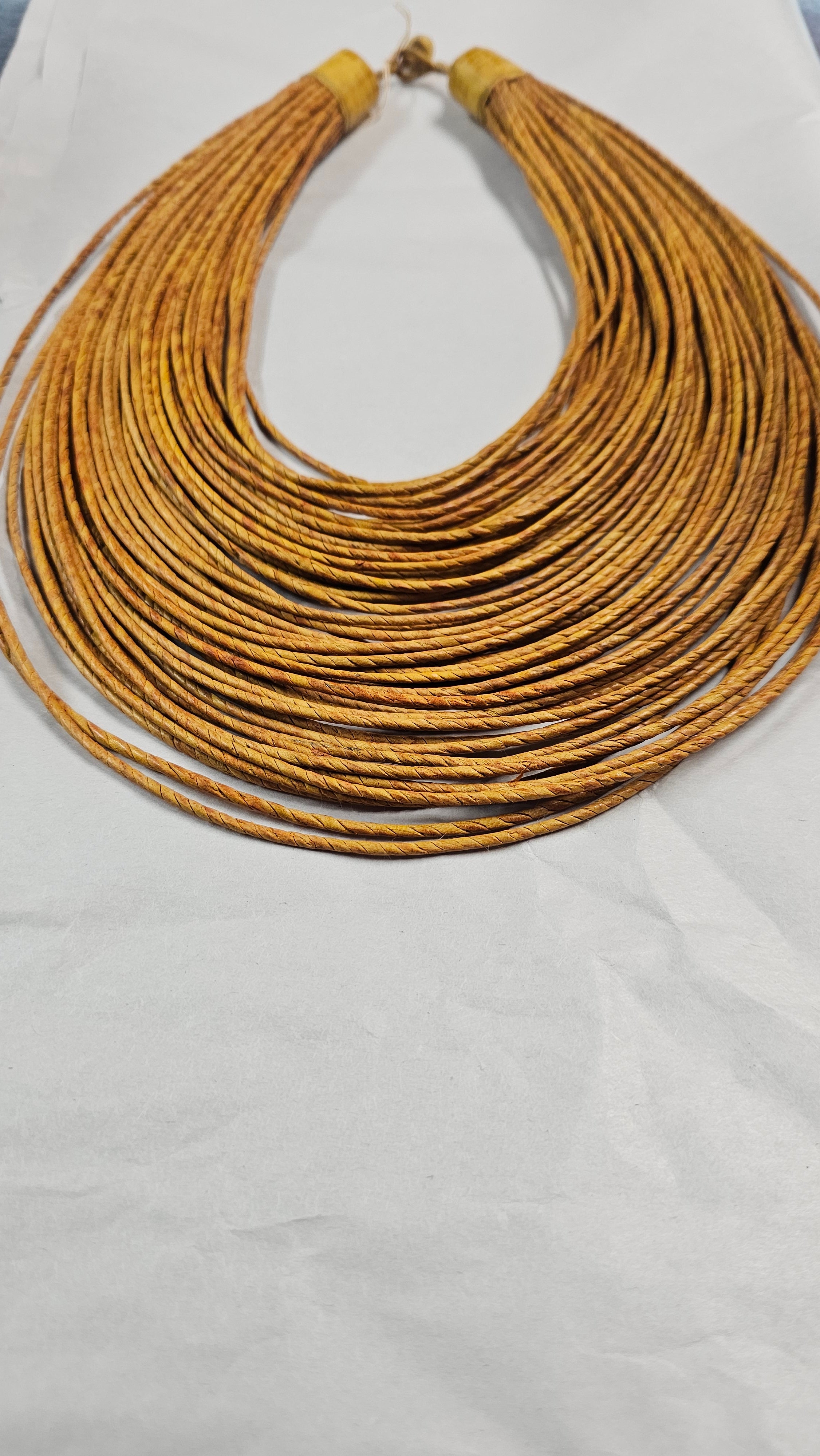 Leather twist necklace