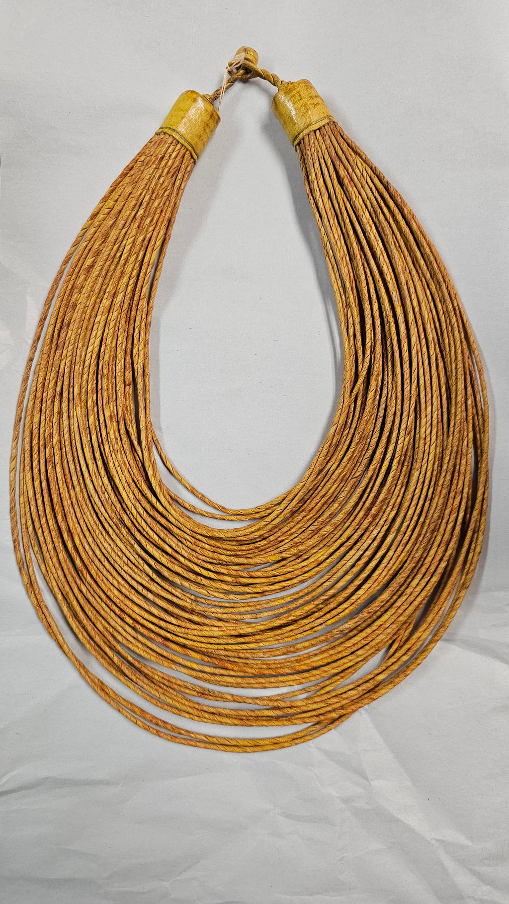 Leather twist necklace